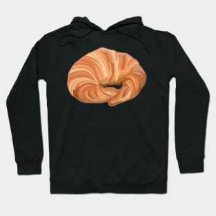 French Croissant Bread Illustration Hoodie